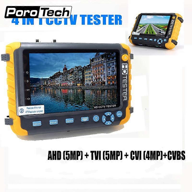 Ahd Camera Tester 8MP Cvi Tvi Sicurezza Cctv Tester 5inch HD Coxial Tester Iv8w Ptz Control Tester Monitor Vga Hdmi Input Cctv