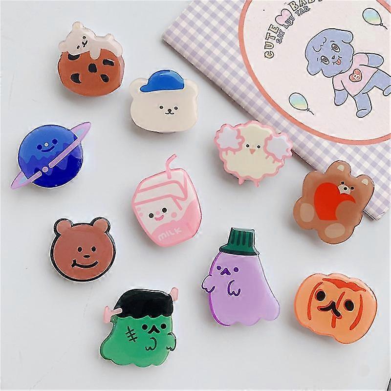 Cartoon Cute Ghost Epoxy Foldable Mobile Phone Extension Frame Finger Stand Phone Stand Luxury Universal Phone Grip Socket