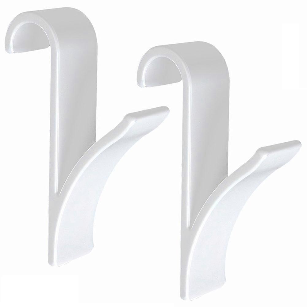 Two white hooks for bathroom and room radiators