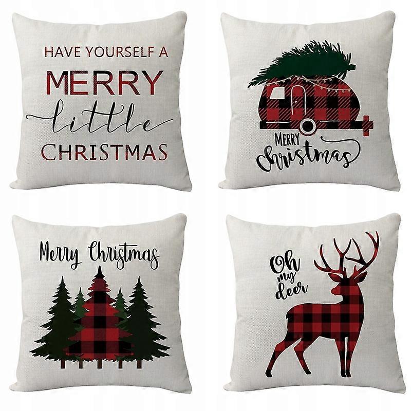 4x Christmas Christmas Pillowcases