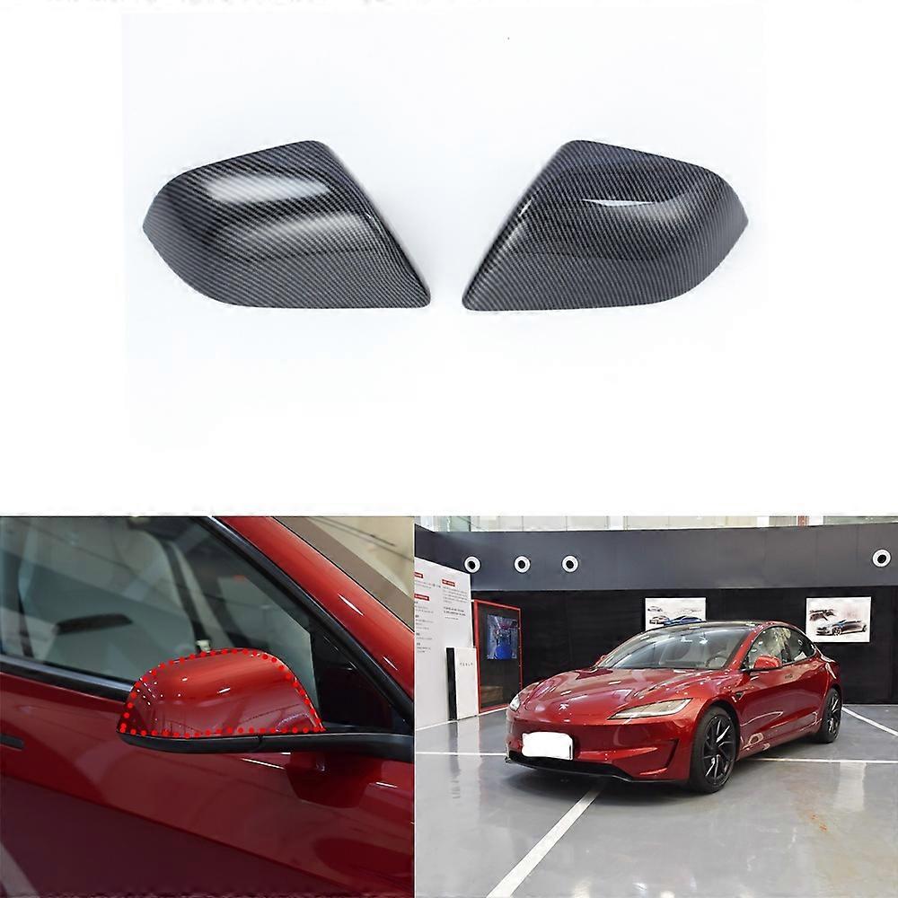 For Tesla Model 3 2024 Car Accessory Gloss Rearview Side Door Mirror Cover Trim Caps Aotu Parts