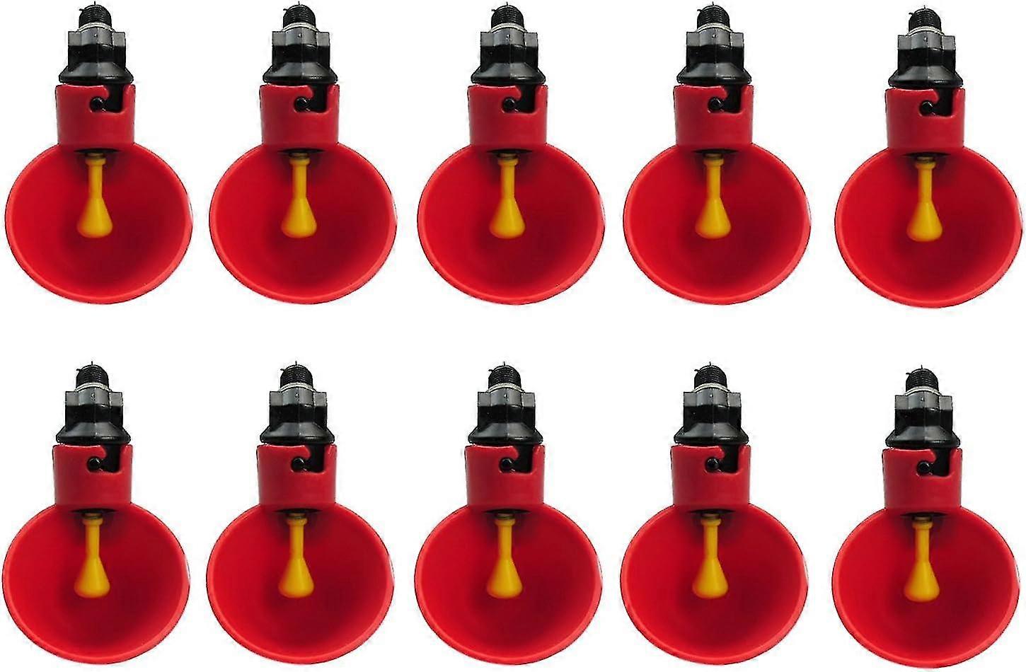 Automatic Poultry Drinker, & reg; Automatic Chicken Drinker, 10 pcs Poultry Drinking Water Plastic Cups