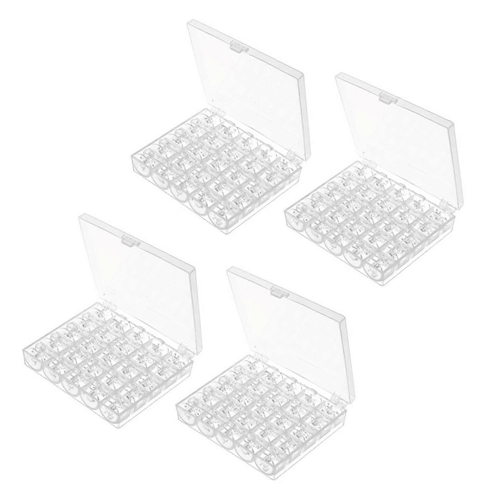 100 Pcs Sewing Machine Bobbins With Case For Brother Singer