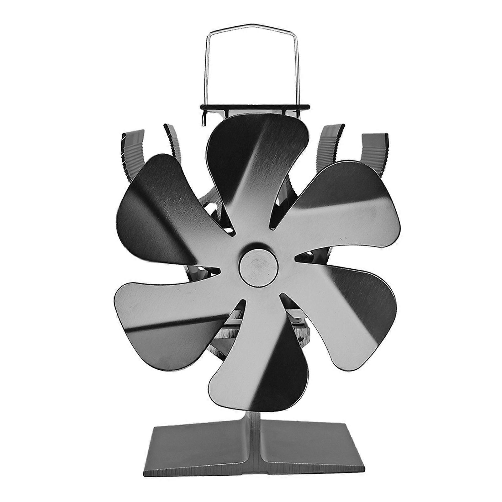 6-Blade Stove Fan Heat Powered No Electricity Required Wood Burning Stove Fan for Wood Stove/Log-Burner/Fireplaces