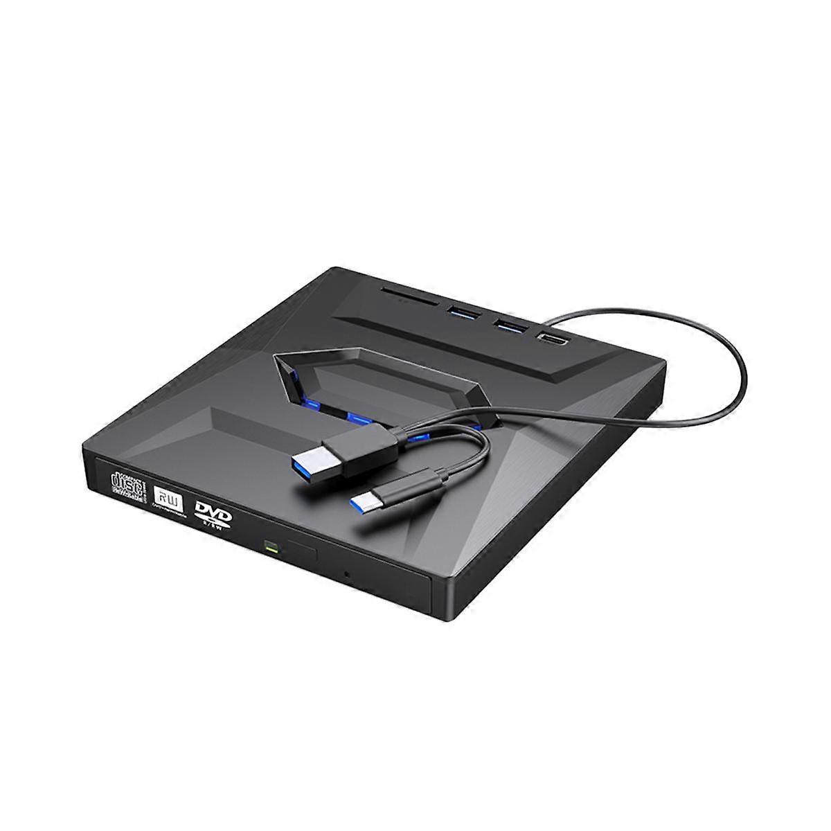 External DVD CD Writer Burner CD and DVD Player Type C/USB3.0 External DVD CD Drive for PC Laptop W