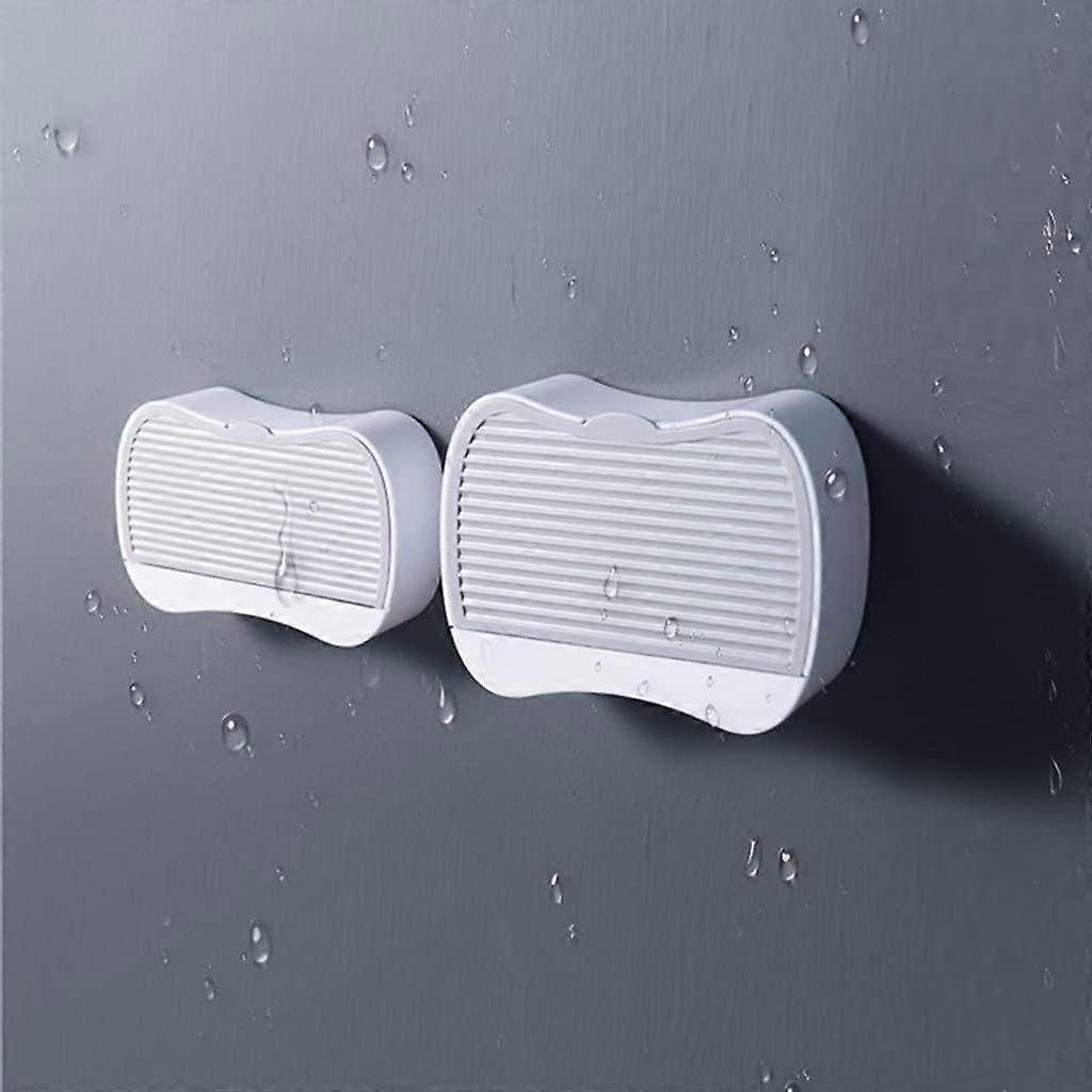 Tizzy Wall Mounted Soap Dish Bathroom Storage Drainer Soap Box Hook Plastic Box - S# Light Gray