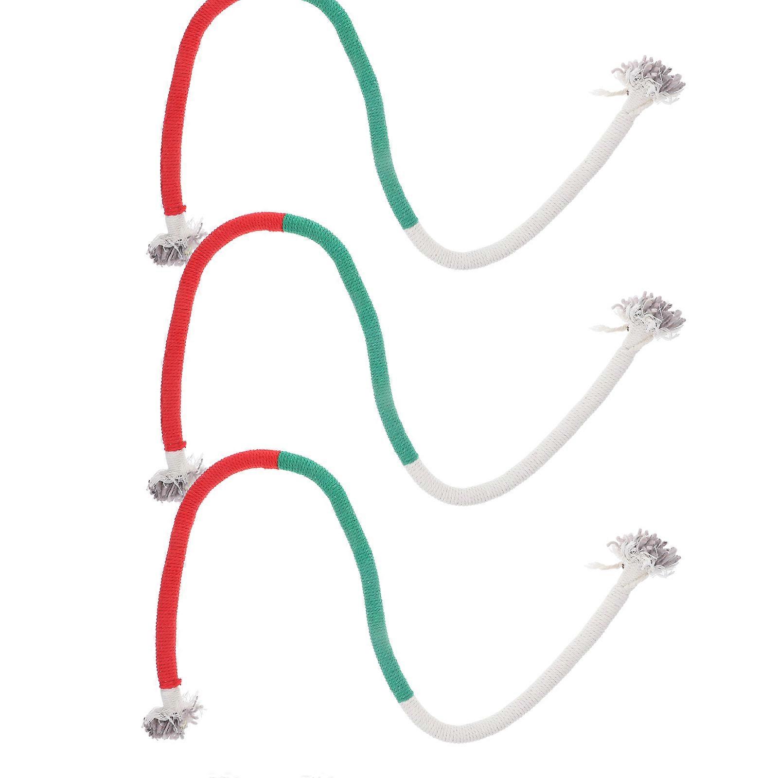 3pcs Cat Toys Colorful Cat Catnip Rope Toys Interactive Cat Chewing Toys