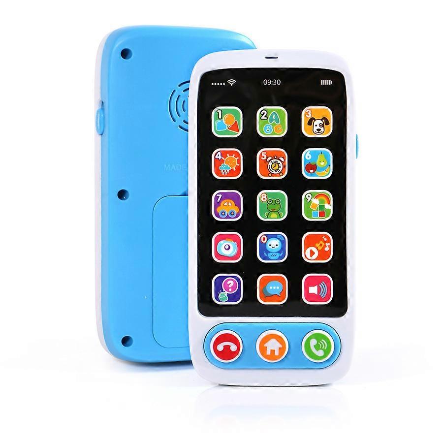 Children's electronic mobile phone with music and light storytelling machine (blue)