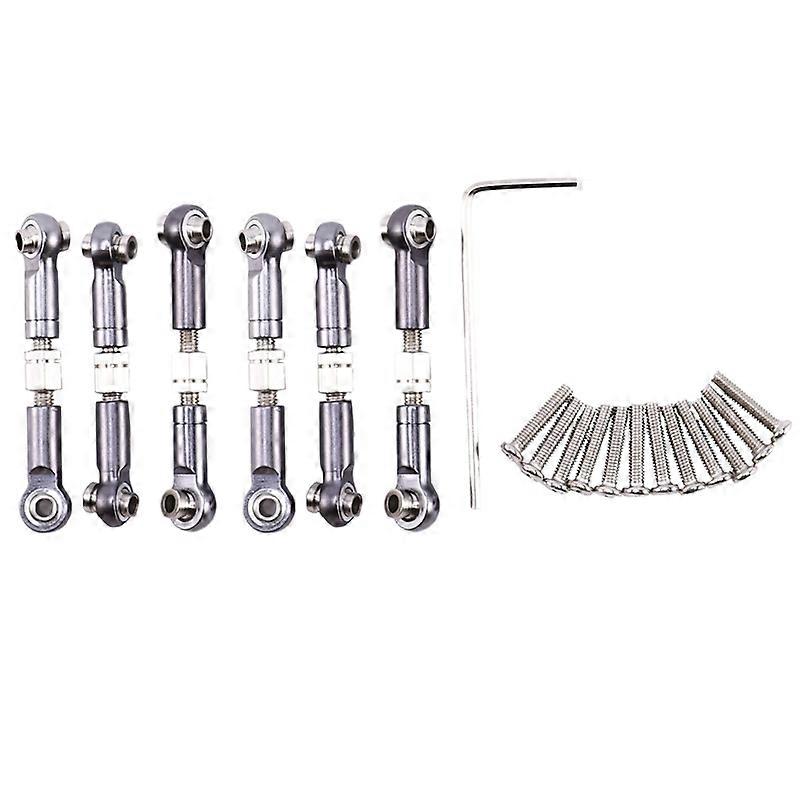 6st justerbar metalllänkage dragstång fram / bak servolänk för A949 A959 A969 A979 K929 RC bil U