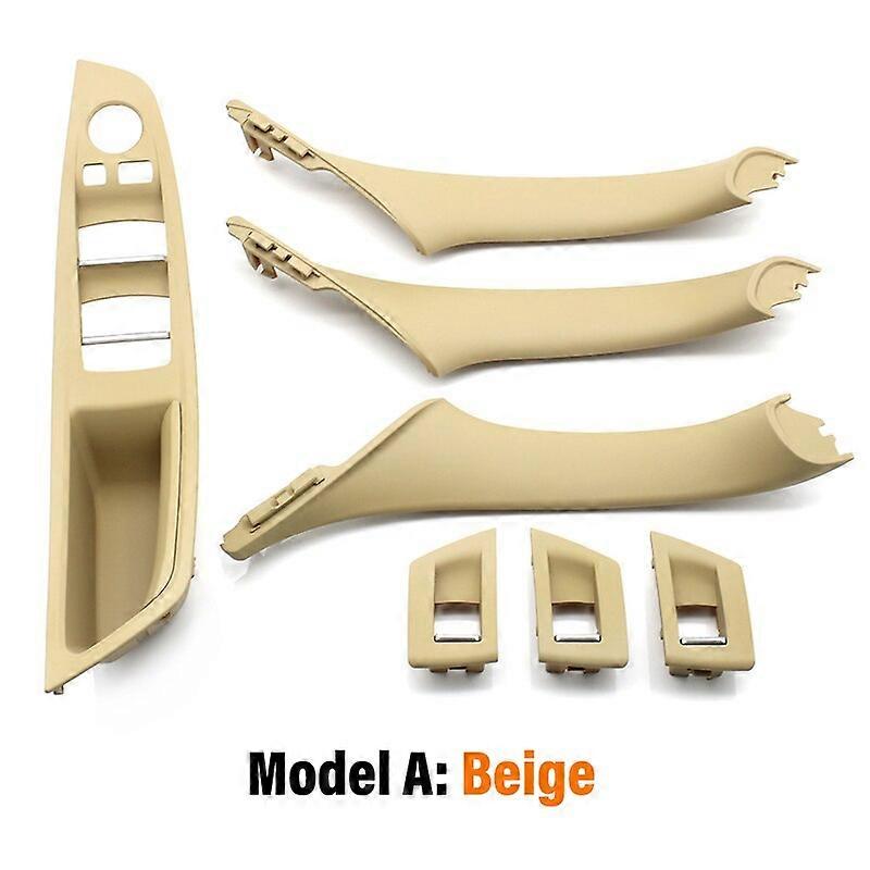 Ποιότητα 7pc για BMW 5 σειρά F10 F11 F18 2009-2017 αριστερή κίνηση LHD μπεζ μαύρο άνθρακα αυτοκίνητο εσωτερικό πόρτα λαβή εξαρτήματα κάλυψης