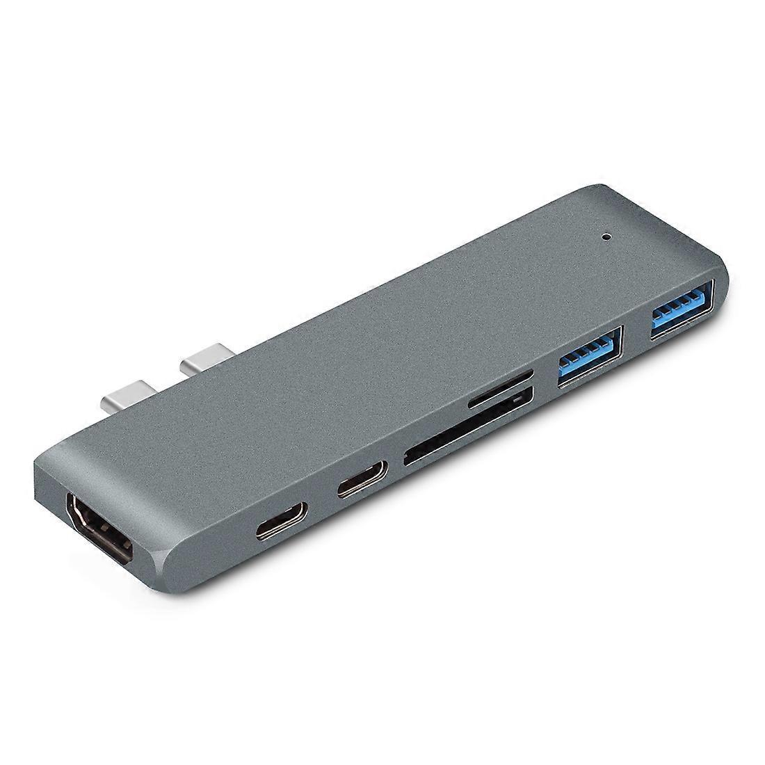 7-in-1 Dual Type-c to HDMI Docking Hub