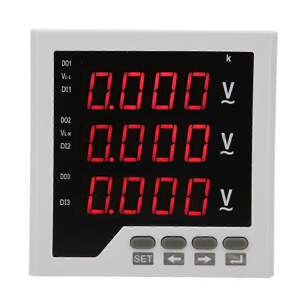 DTM-AV96 Voltage Mètre 3 Phase Programmable LED Affichage Numérique Voltmètre AC 450V