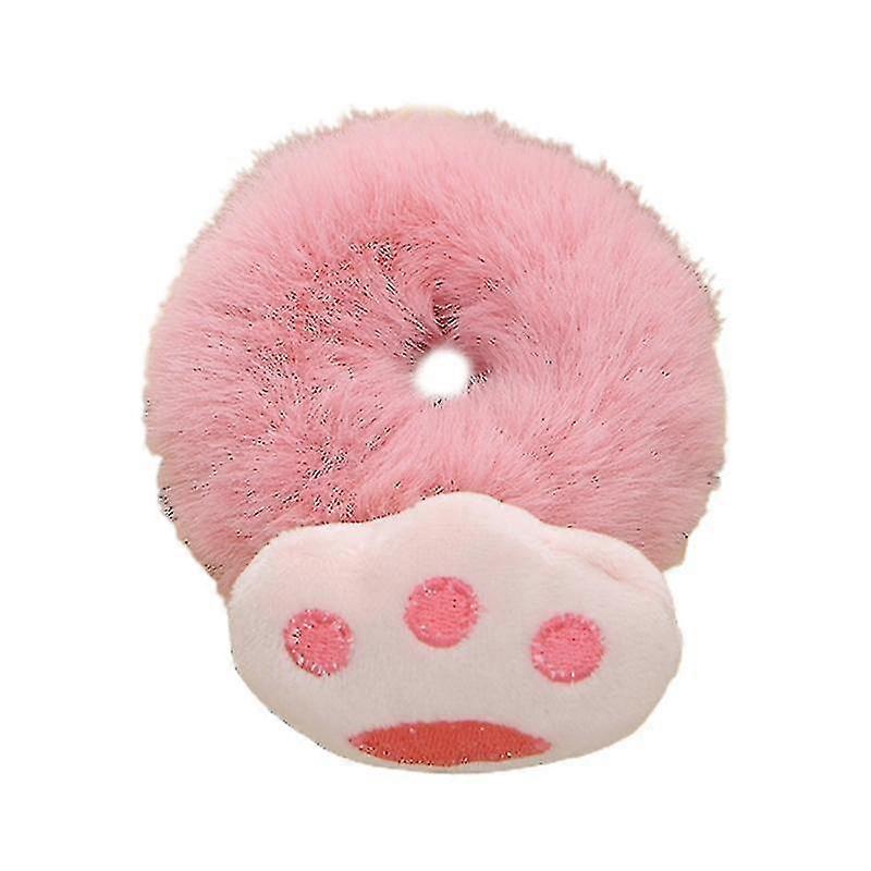 plush hair bands cat paw brooch kitten claw hair clips elastic cat hair ties