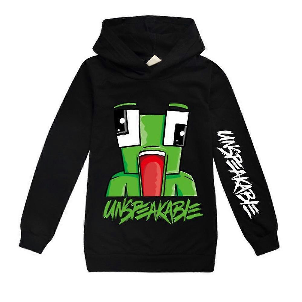 Onämnbart tryck Långärmad Hoodie Casual Hooded Sweatshirt Pullover Toppar För Barn Pojkar Flickor -NMAOV