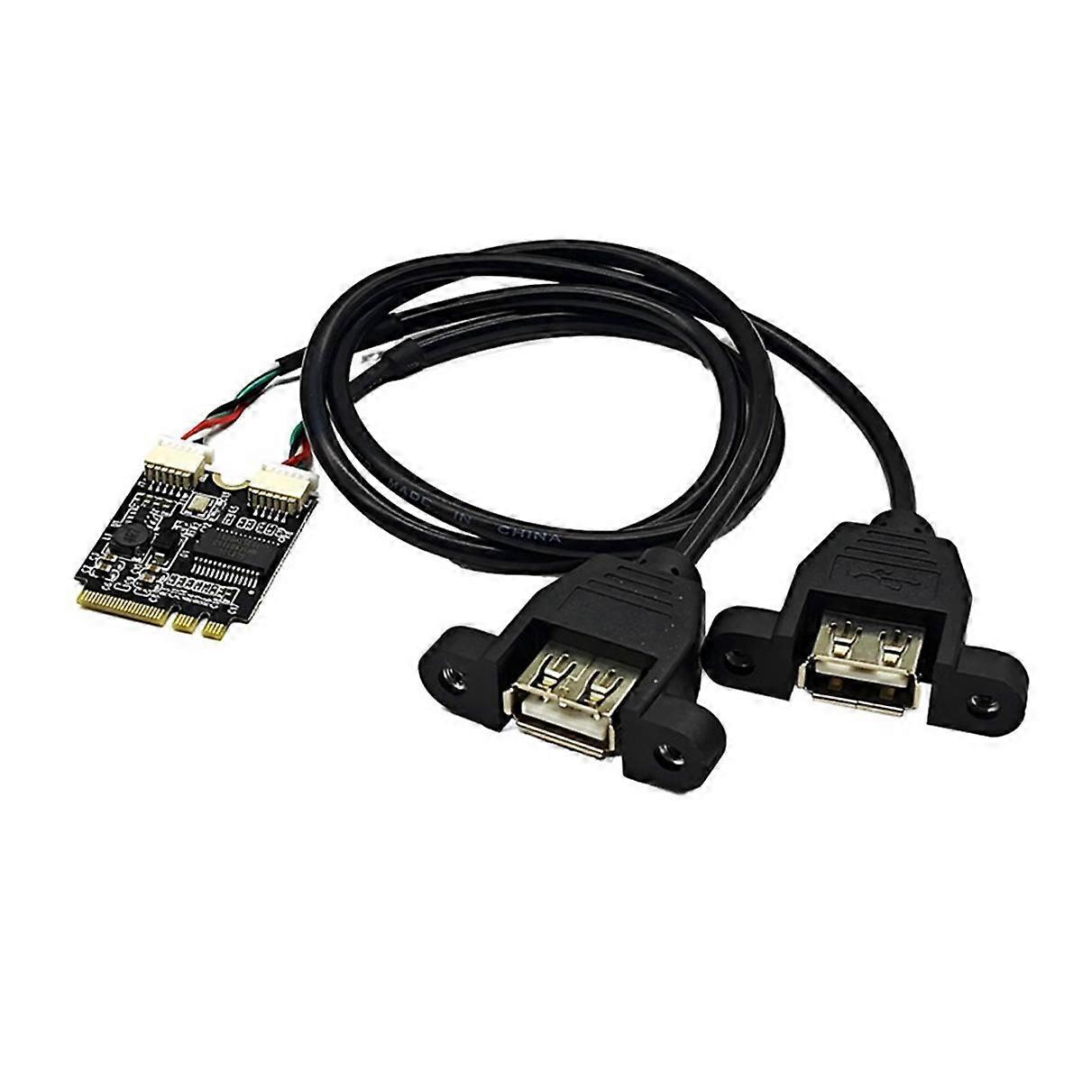 Expansion Adapter Card M2 WIFI KEY A/ETo Usb Adapter Card Laptop Motherboard Ngff to Dual Port USB2.0 Expansion Card B