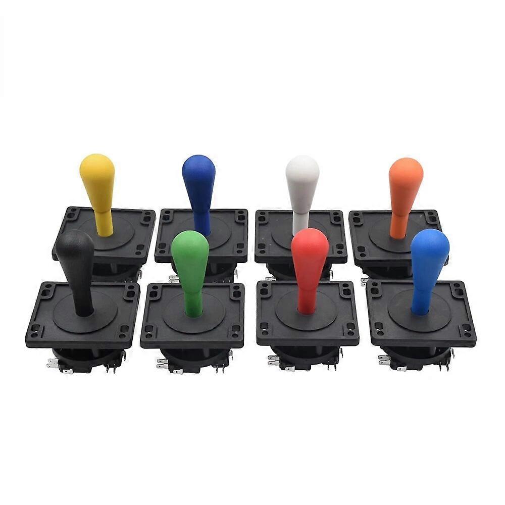 Joystick de précision de style HAPP pour machine de jeu, arcade de bricolage, 2 broches, commutable, fonctionnement 4/8 voies, poignée elliptique multicolore
