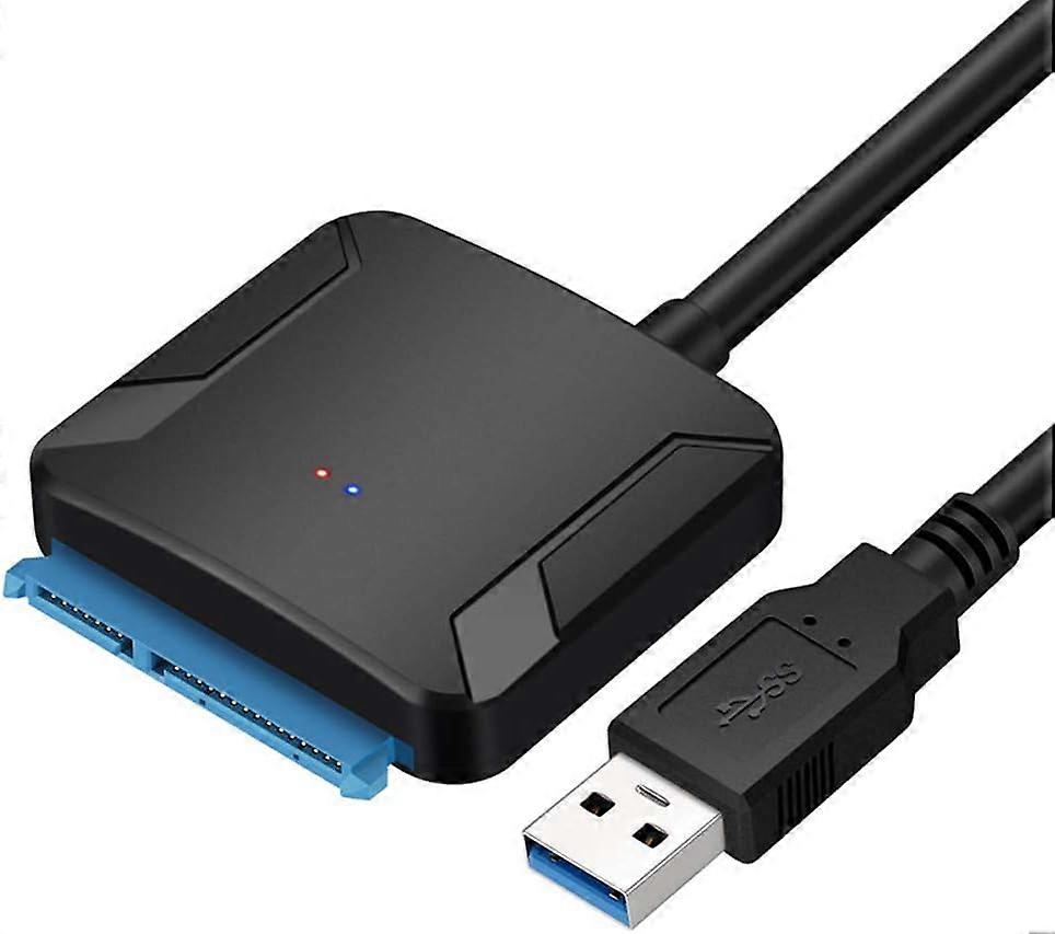 USB 3.0 to SATA III Adapter, Super Speed USB 3.0 to SATA Hard Drive Converter Cable Adapter for 2.5"/3.5" SSD/HDD Drives, Support UASP SATA III (Power