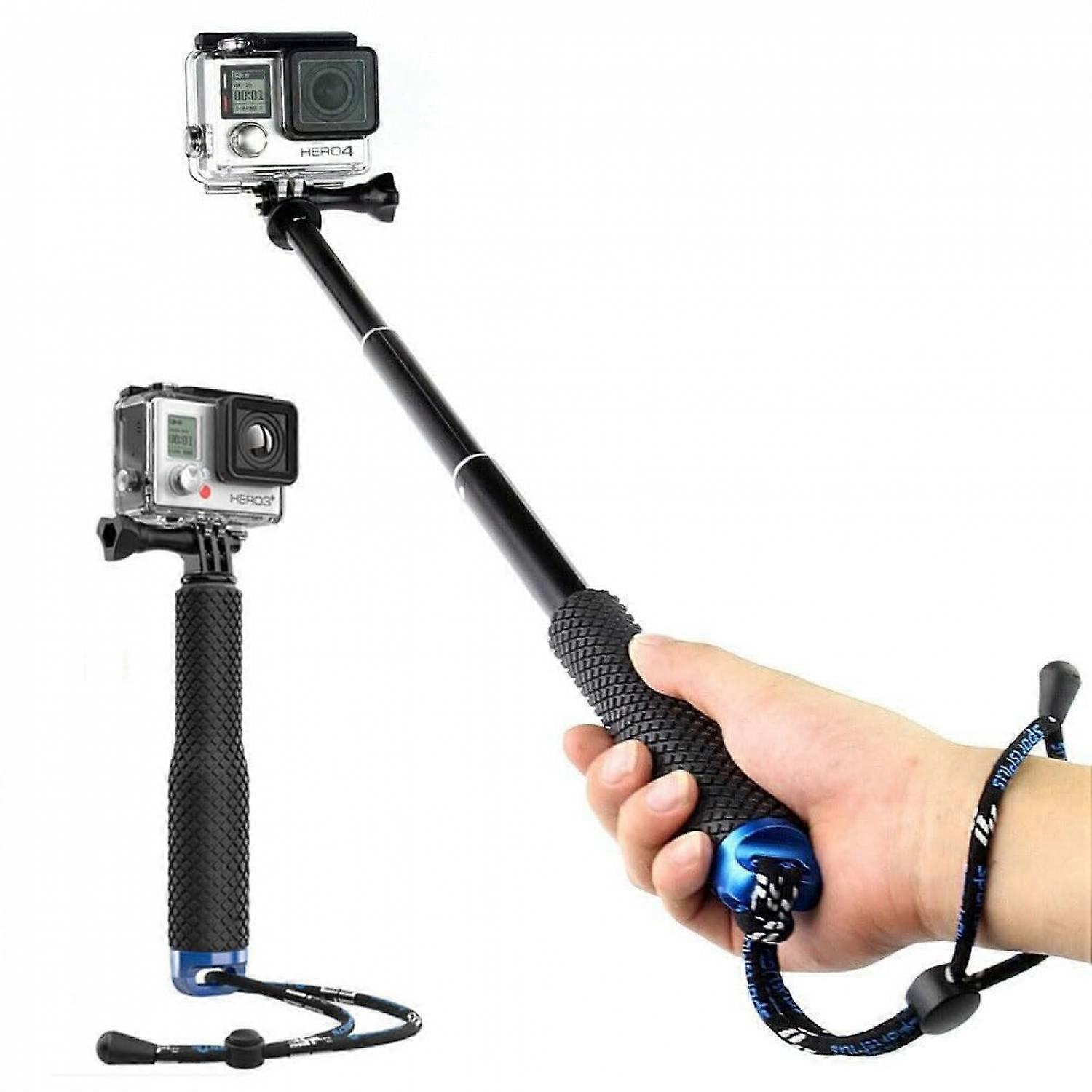 19 '' Poignée sous-marine étanche Extension réglable Selfie Stick Monopode Pole pour GOPRO Hero 6/5 / 5 Session / 4 Session / 4/3 + / 3/2/1, GeekPro, AK