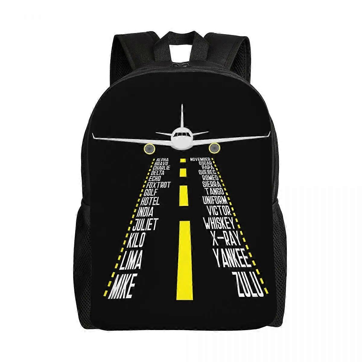 حقيبة ظهر طائرة رائعة حقيبة ظهر طالب مدرسة جامعية 16 بوصة كمبيوتر محمول طيار طيار طيار حقائب أطفال مراهقين حقيبة كتب