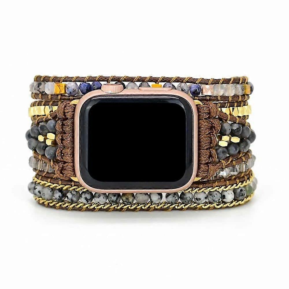 Personalized Bohemian Watch Band Compatible With Apple Watch 42-45mm Medium -wrap Watch Strap