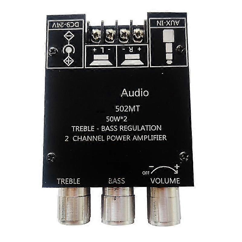 -502mt Tooth Module Amplifier 2.0 Two-chl High- Adjment Amplifier Board 50w X 2