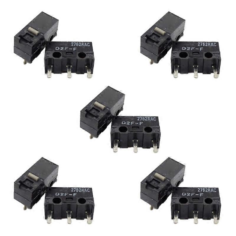 10Pcs Mouse Micro Switches  D2F Mouse Button Fretting 10 Million Clicks