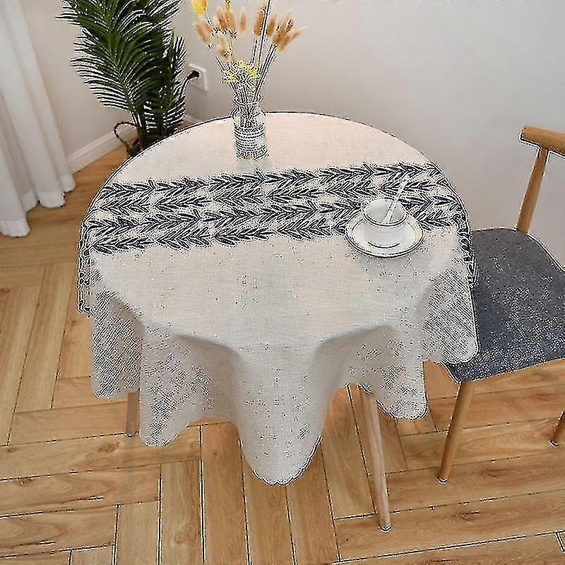 Table Mat Anti-scalding Tablecloth Sense Dining Style Round Table Tablecloth Oil-proof Disposable Sm