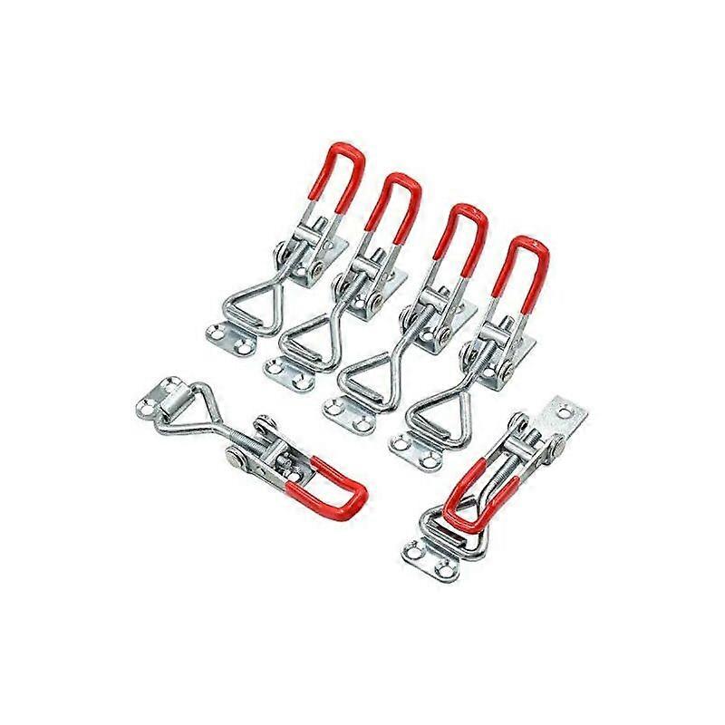 Metal Carpenter's Latches Latch Lever, Set of 6 Clamping Latches Latch Door Quick ReleaseL