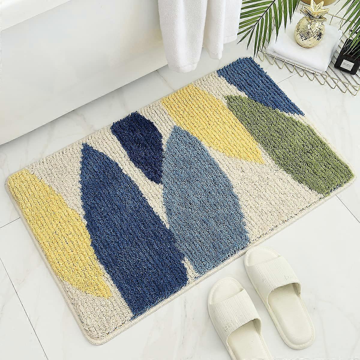 Non-Slip Bath Mat, 50 x 80 cm Forest Leaf Bathroom Mat