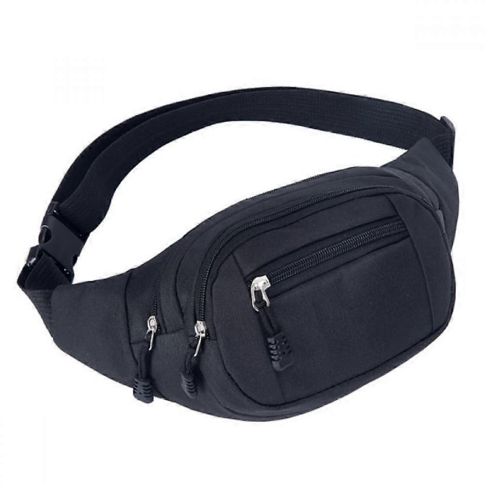 Multi-compartment fanny pack black 1-pack
