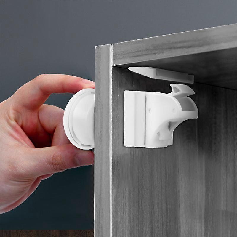 4PCS Child Safety Magnetic Child Safety Lock | 3M Invisible Cabinet Security Lock for Bonding | Baby and child safety drawer lock