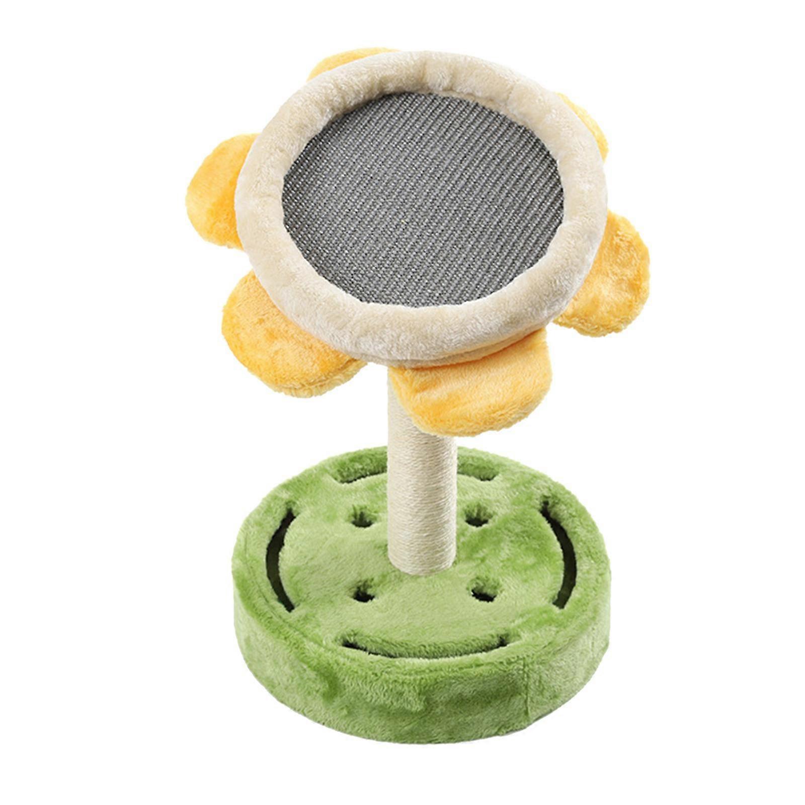 Durable Cat Scratching Post with Sisal Rope Kittens Cat Scratcher Tree Yellow