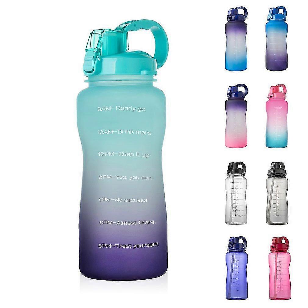 Gallon Sport Water Bottle 3.8/2l Large Capacity Tritan Bpa Free Outdoor Motivational With Time Marker Portable Fitness Jugs Ns2