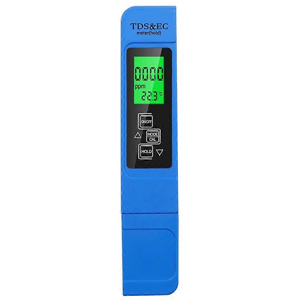 3-in-1 Water Quality Detector Digital LCD TDS EC Meter Pen Temperature Tester with Backlit