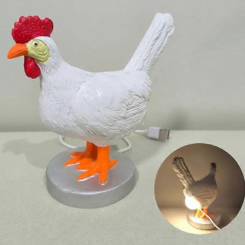 Chicken Egg lamp,3D Chicken Table lamp, LED Egg lamp,Funny Resin Chicken Night Light with USB,A Christmas Birthday Gift for Friends