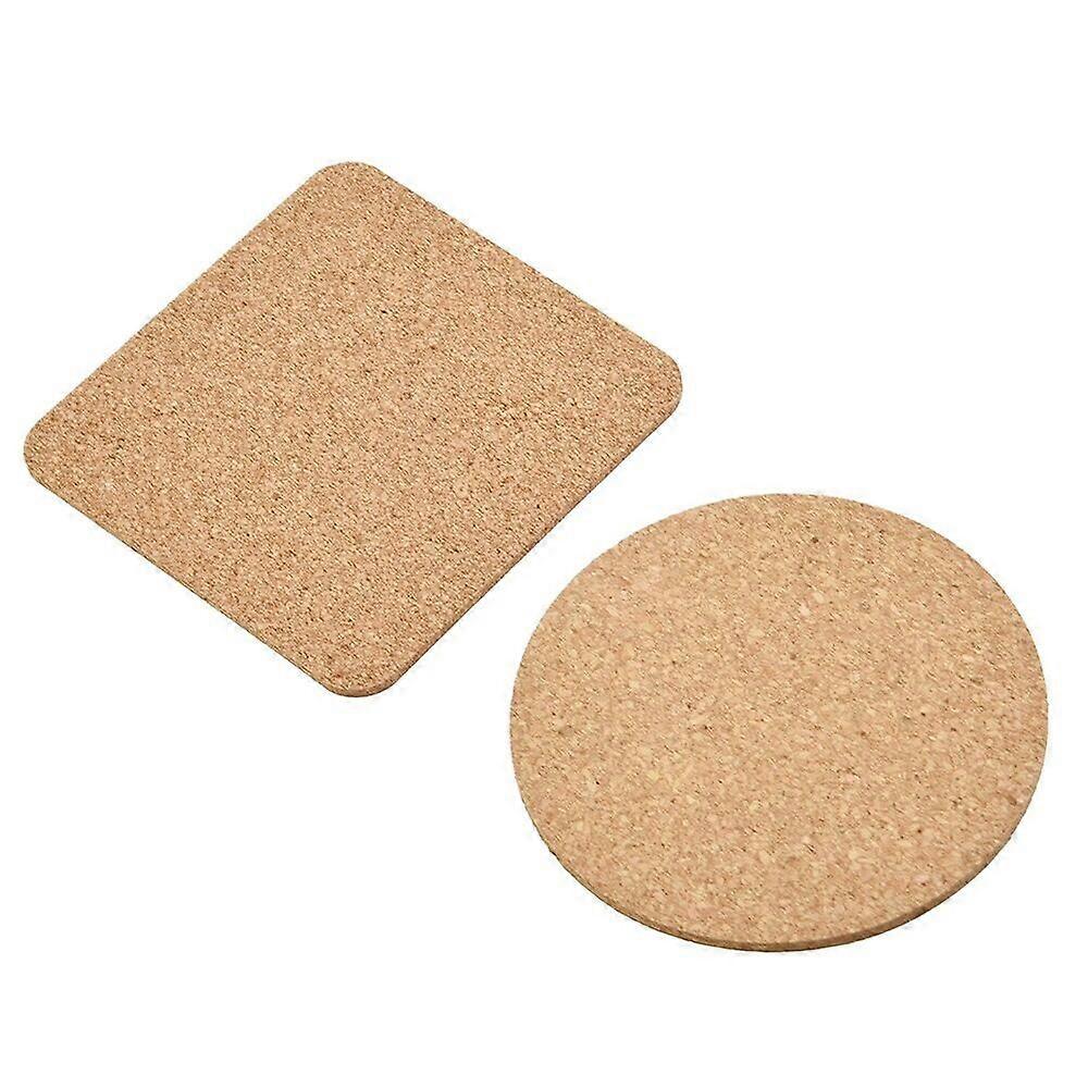 10Pcs Cork Coasters Square Cork Mat Self-Adhesive DIY-Backing Sheet For Home Bar