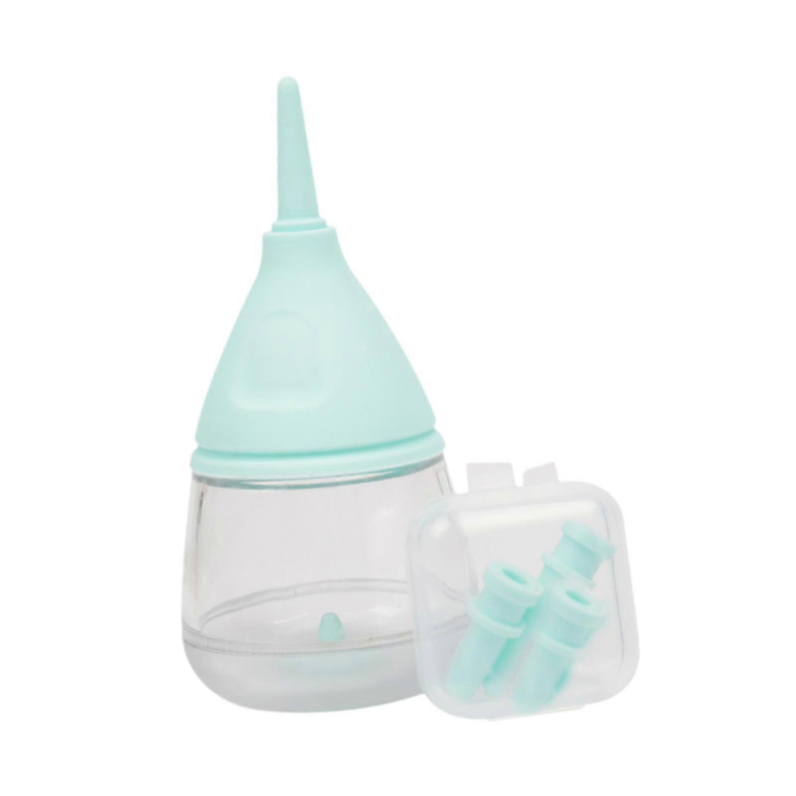 Kitten Bottle Feeding Kit Replaceable Nipples Anti Chocking 35ml Milk Bottle Blue