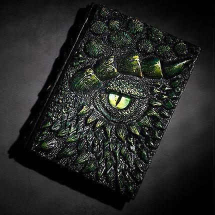 A5創造性手作りマジックレジンカバーノートブックハンドアカウントブック3Dドラゴンレリーフデラックスアニメーションドラゴンブック