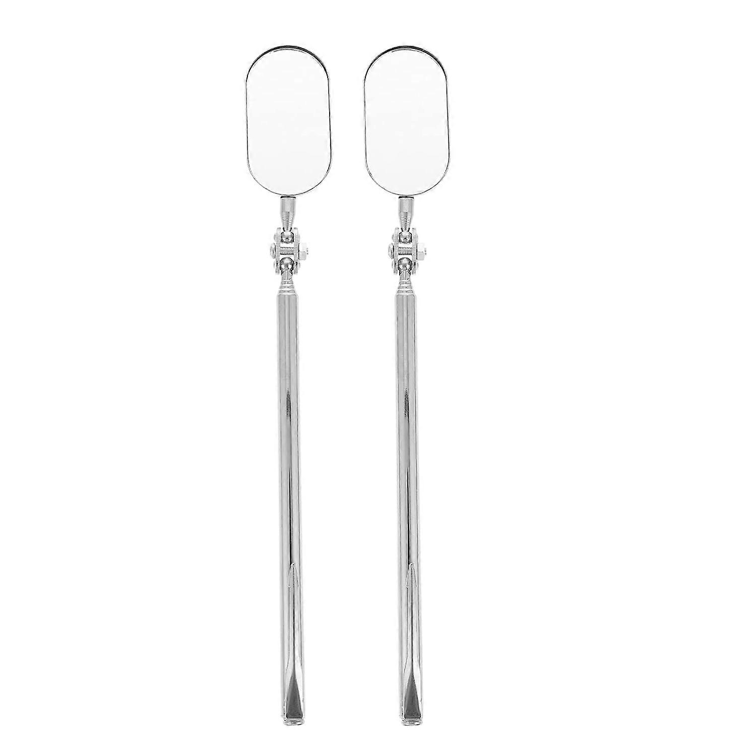 Telescoping Inspection Mirror 360 Swivel Under Car Inspection Security Mirror Mechanics Mirror on a Stick Hand Tool for Automotive Home Inspector (sil