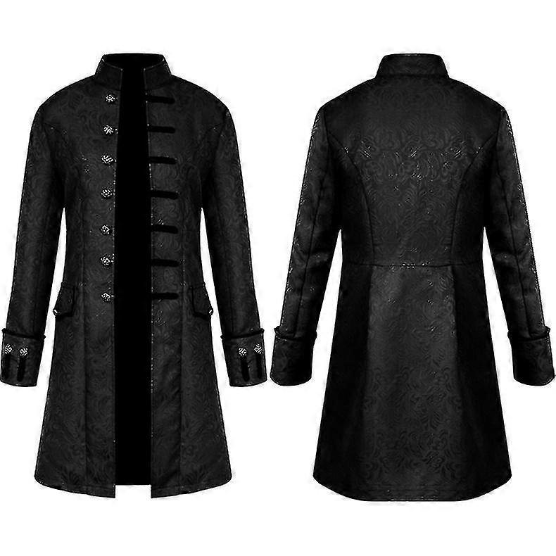 גברים מעילים Steampunk וינטג מעיל זנב גותי ויקטוריאני שמלה קרנבל קוספליי