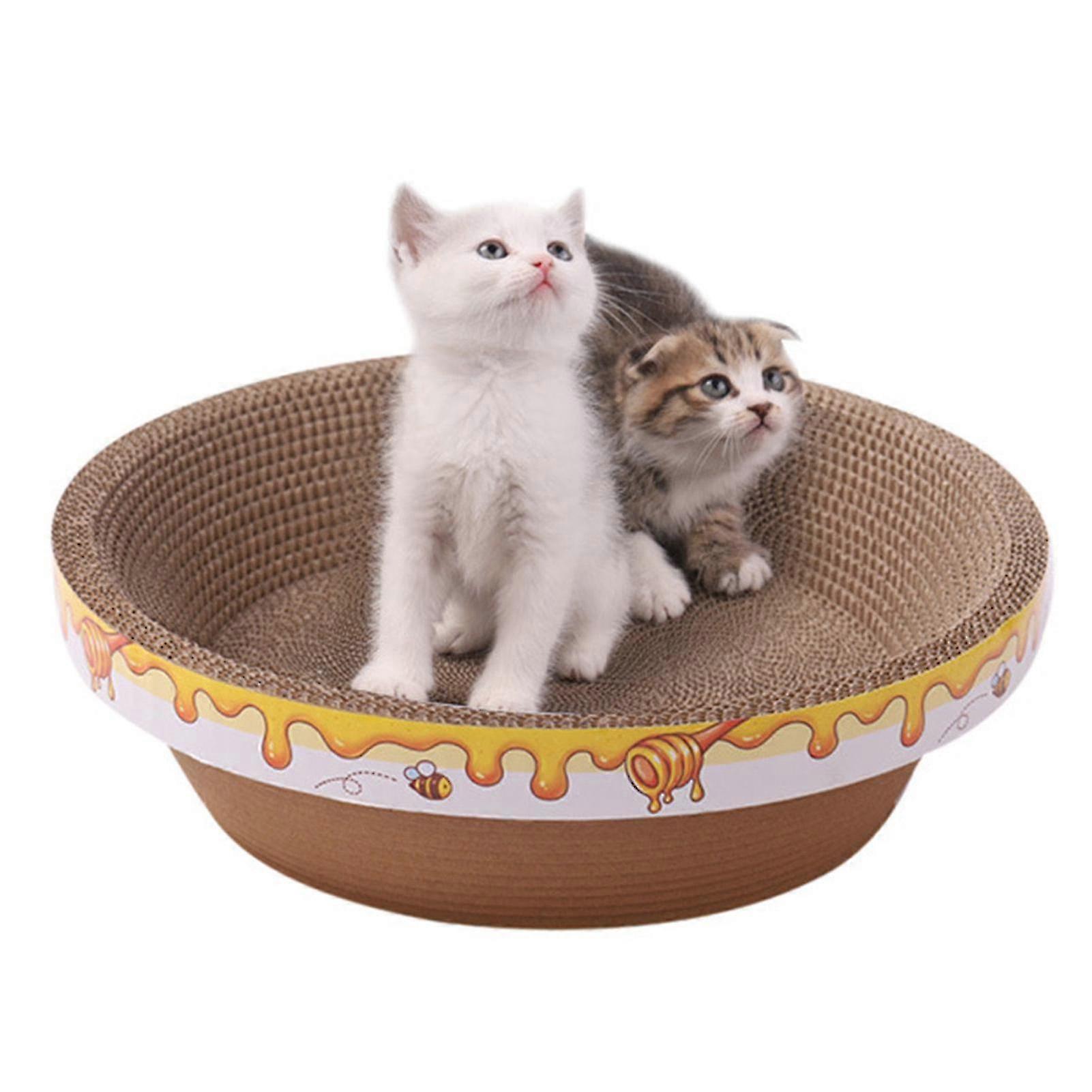 Cat Scratch Bed Double Layer Removable Comfortable Kitten Scratching Pad Bed For Stress Relief