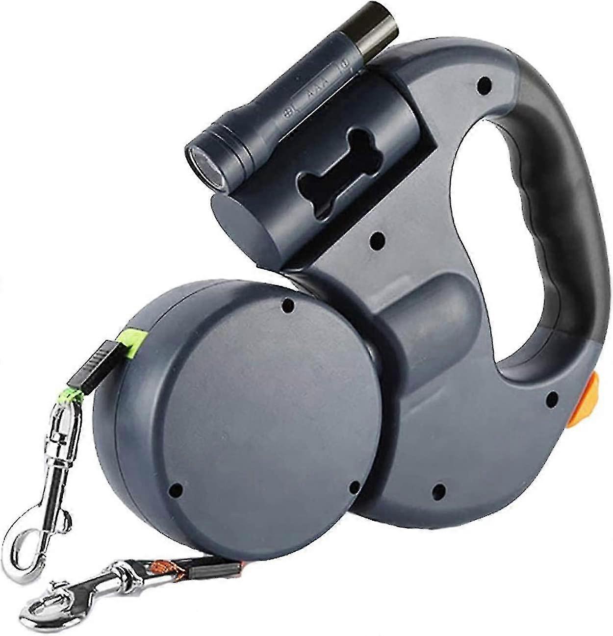 Double Dog Leash, Retractable Dog Leash, Tangle Free 360 Adjustable Rotation With Reflective
