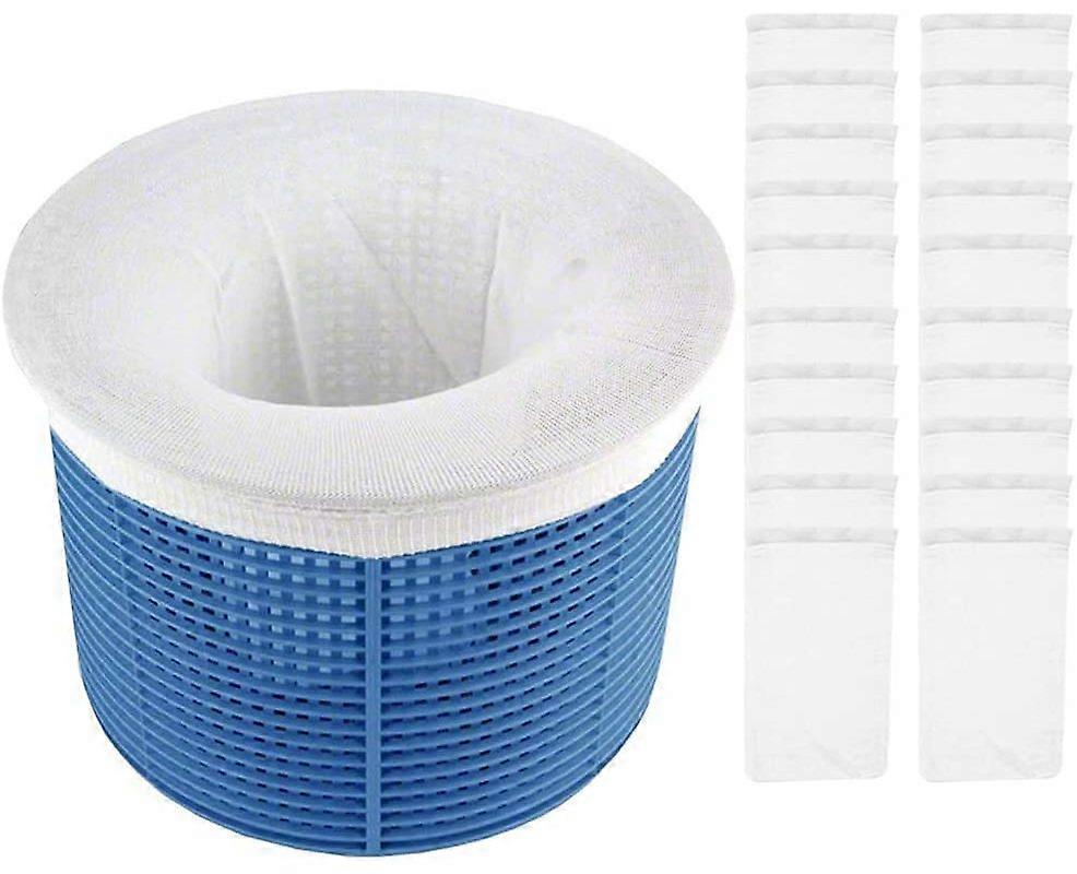 20-Pack Pool Skimmer Socks - Excellent Savers for Pool Filters, Baskets, and Skimmers