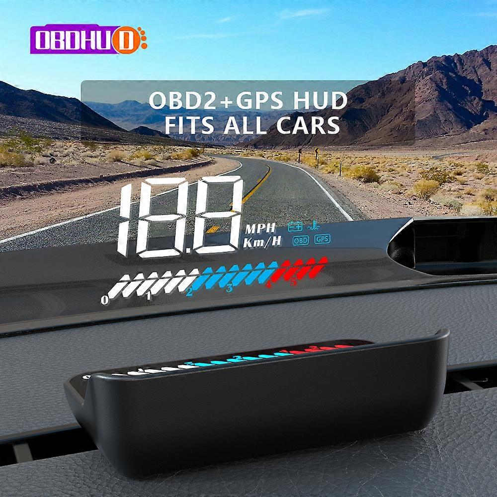 M7 OBD2 HUD Speedometer GPS Digital Speed Mileage Windshield Projector Overspeed Auto Alarm Head Up Display Fits All Cars
