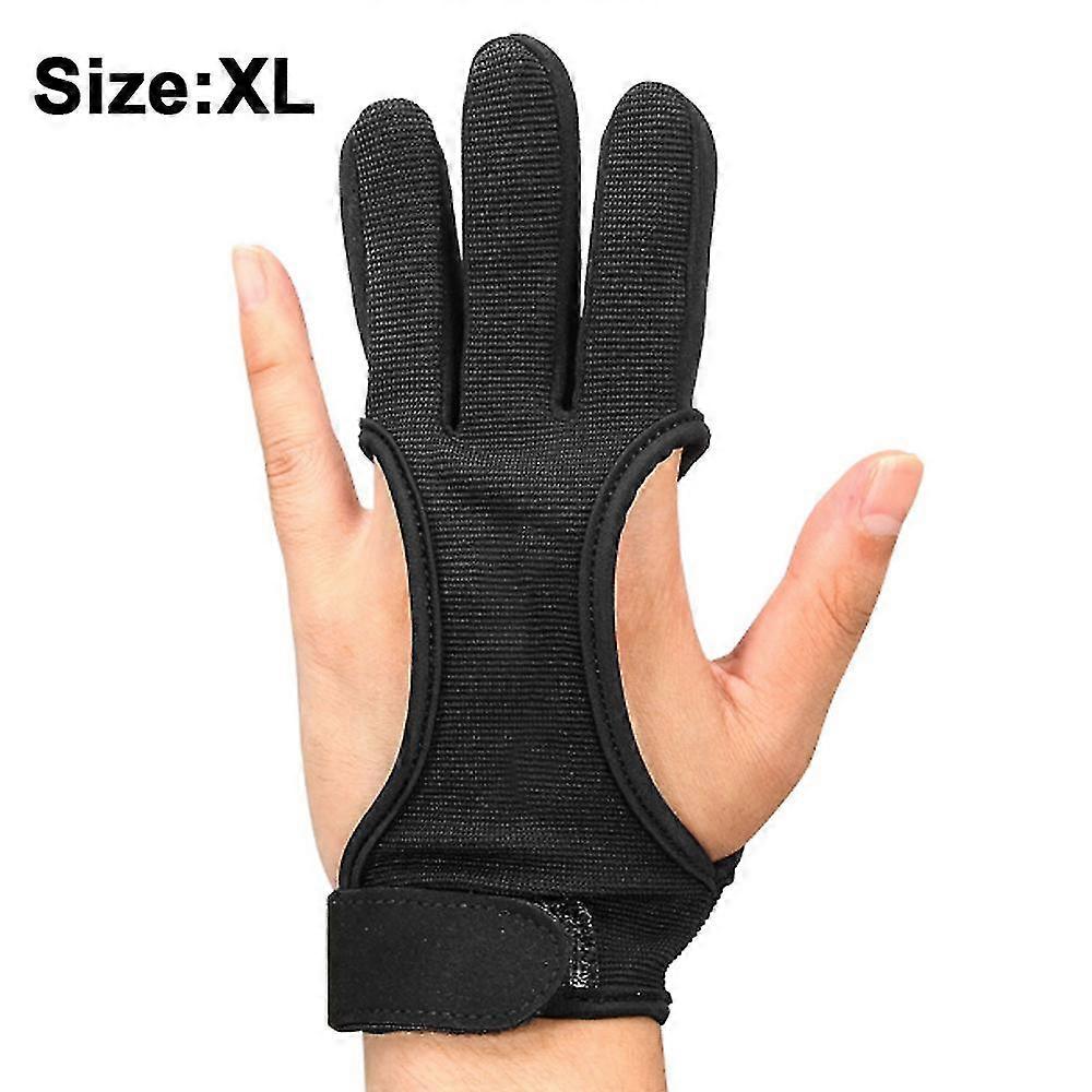 archery glove, non-slip breathable three-finger shooting gloves, shooting hunting targeting bow tab archery accessories, material non-slip padded gua
