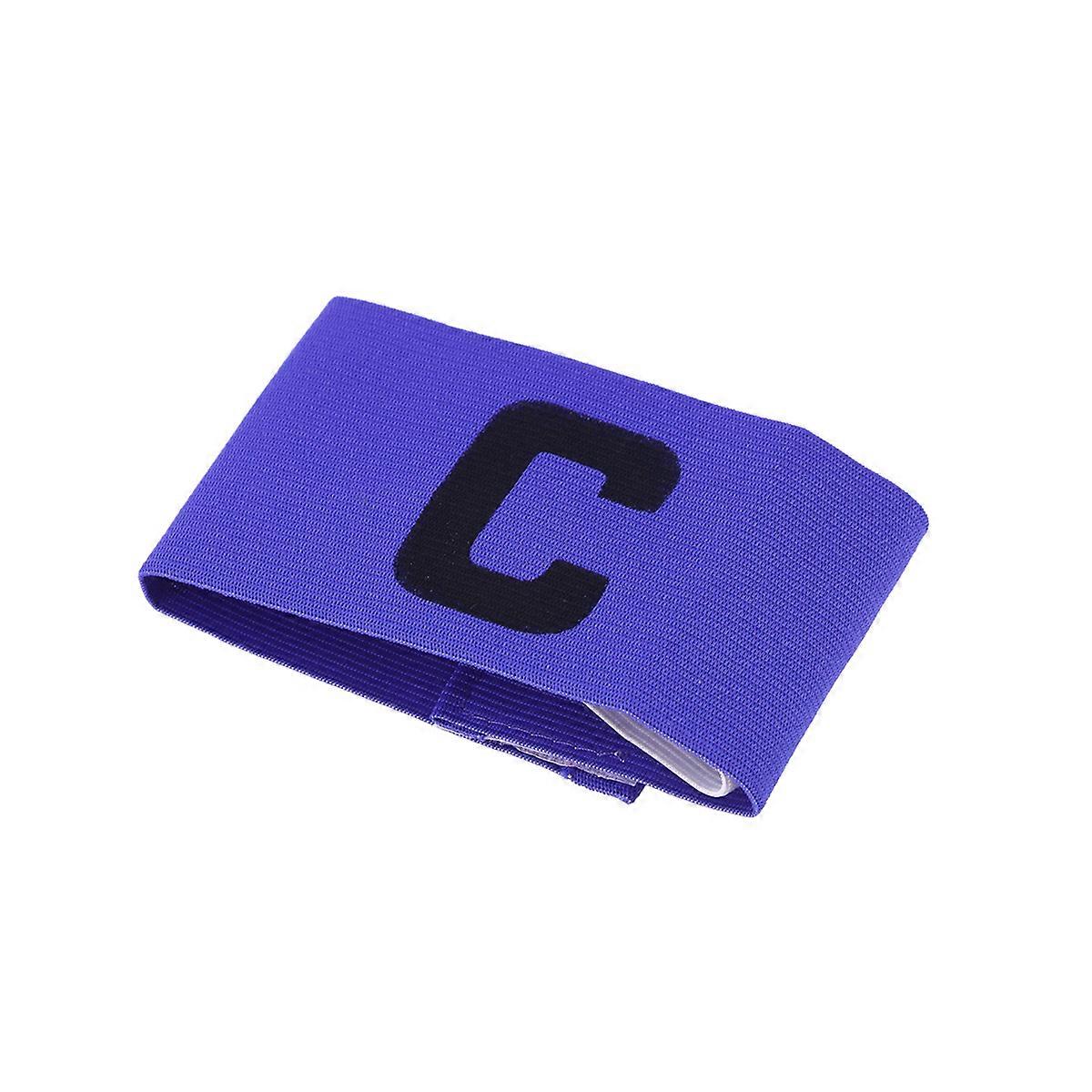 Football Soccer Captain Armband Adjustable Soccer Rugby Basketball Player Bands (Blue)