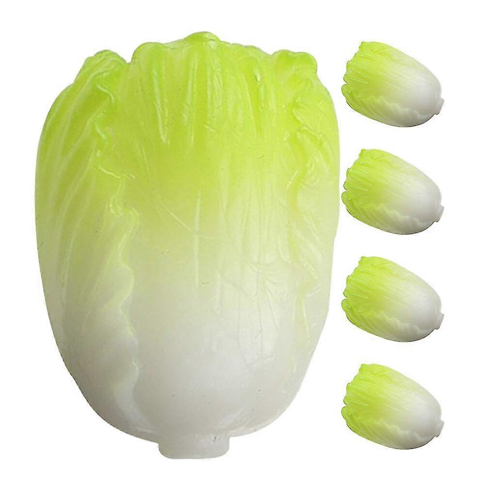 5pcs Mini Chinese Cabbage Fake Miniature Cabbage Vegetable Mini Resin Vegetable Models