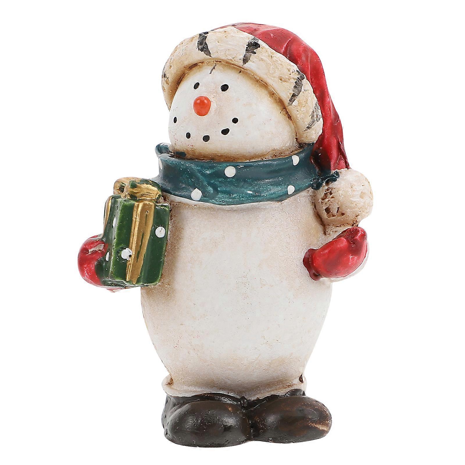 1 Pc Snowman Decorations Xmas Desktop Ornament Tabletop Decors for Parties