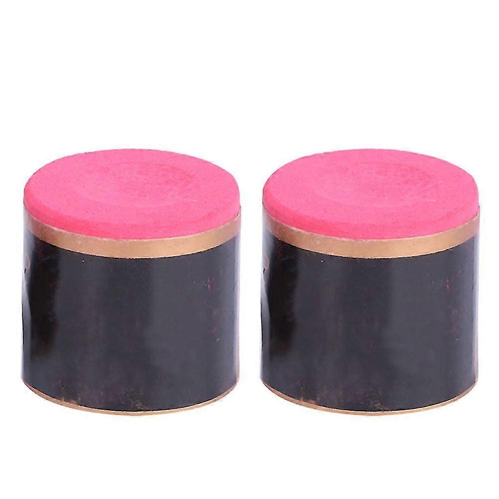 2stk No Slip Cue Tip Kridt Billard Pool Cue Tørt kridt tilbehør til snooker pool (grøn)