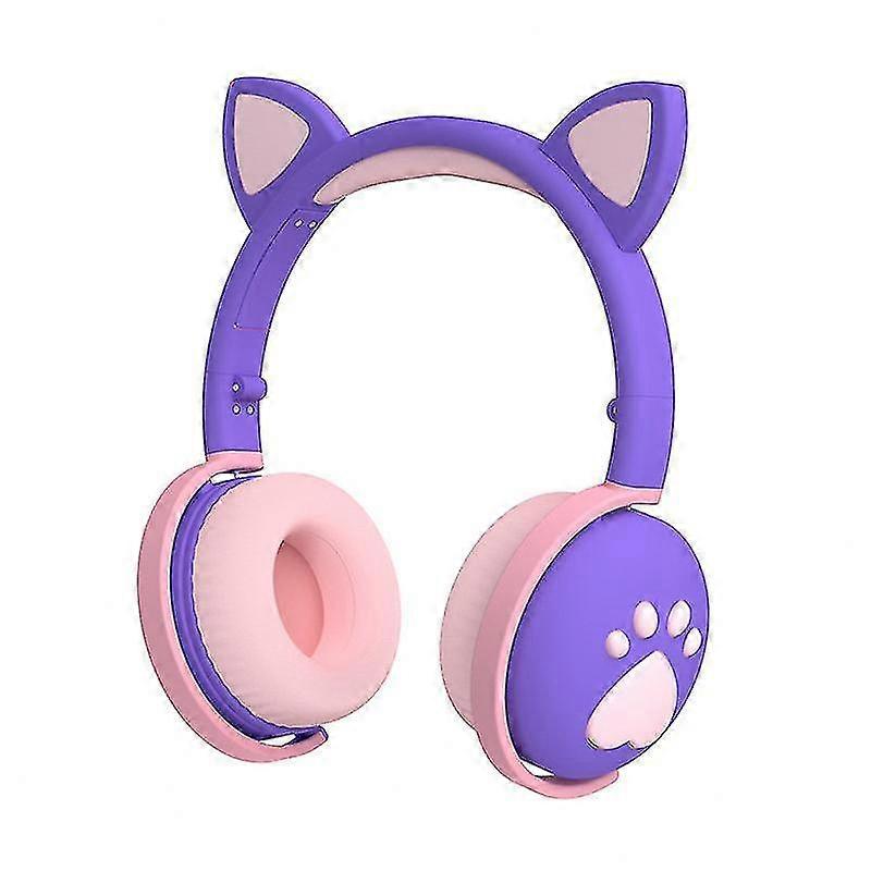 Foldable Cat Ear Headphones Bluetooth 5.0 Headset